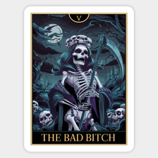 Funny Tarot Card Design : The Bad Bitch Sticker